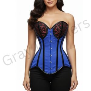 Royal Blue Overbust Waist Training Corset
